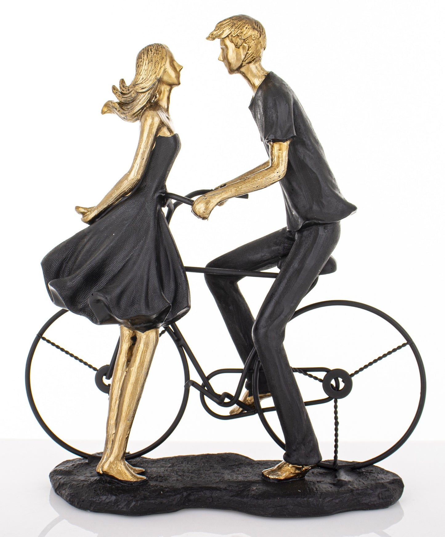 Figurină cuplu pe bicicletă