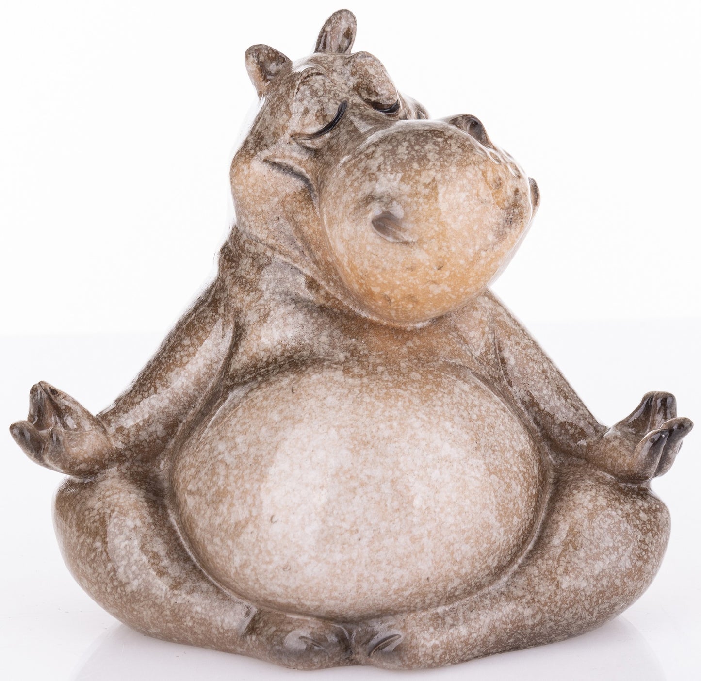 Figurină hipopotam yoga rășină 10,5x12x7,5cm