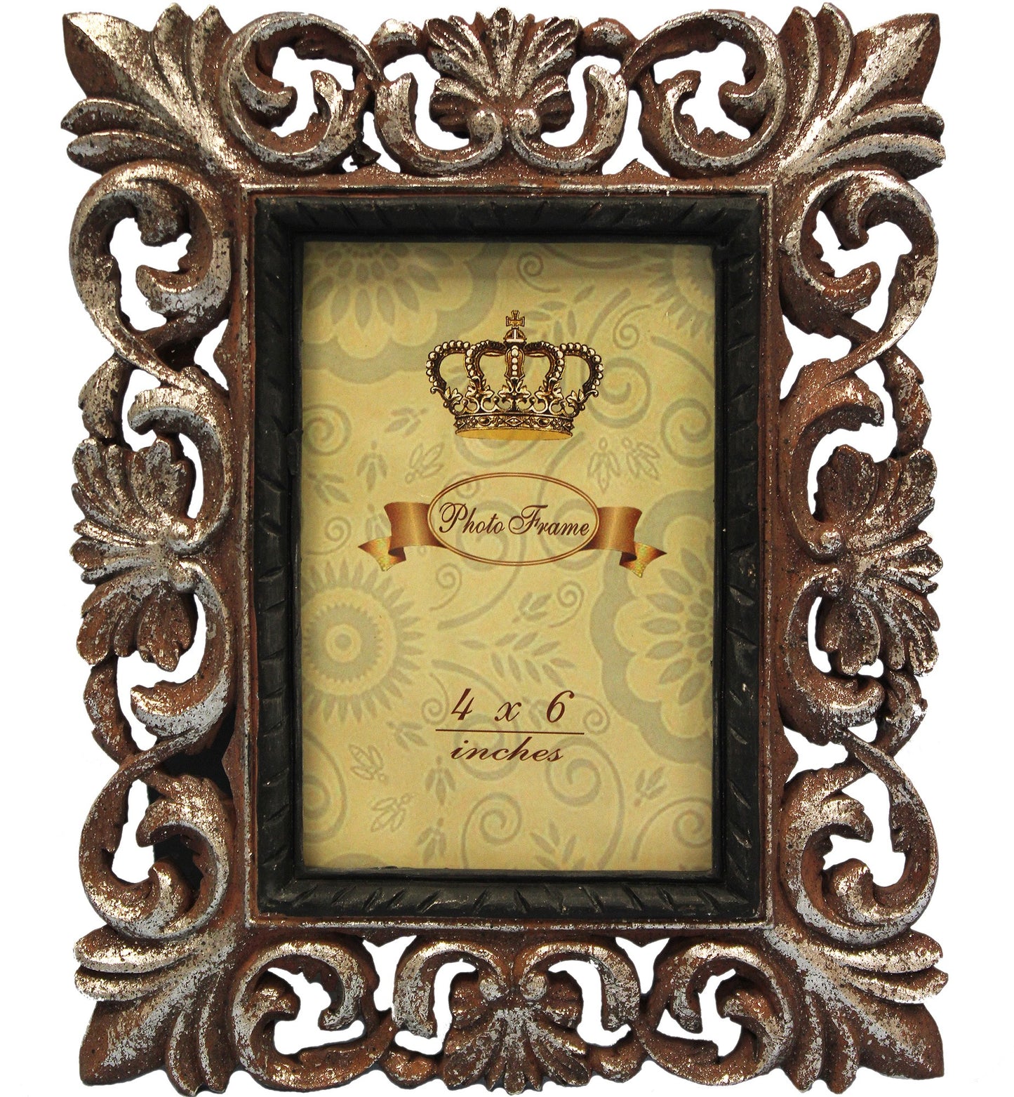 Ramă foto antichizată 24x20 cm, decor elegant pentru poze și amintiri speciale