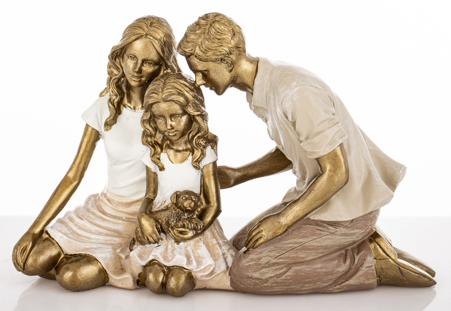 Figurină familie cu fetiță și câine