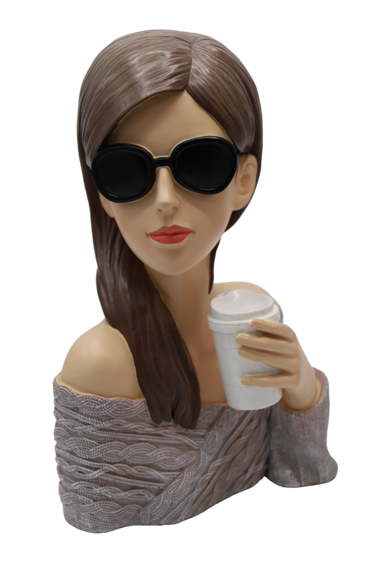 Bust decorativ reprezentând silueta unei femei, realizat într-un stil artistic și elegant, ideal pentru decoruri moderne, sofisticate sau inspirate din arta contemporană. Această piesă decorativă adaugă rafinament și personalitate livingului, biroului, dormitorului sau bibliotecii și poate deveni punctul central al amenajării interioare. Designul său expresiv și elegant îl transformă într-o alegere excelentă pentru iubitorii de artă, decor premium și accesorii decorative moderne.
