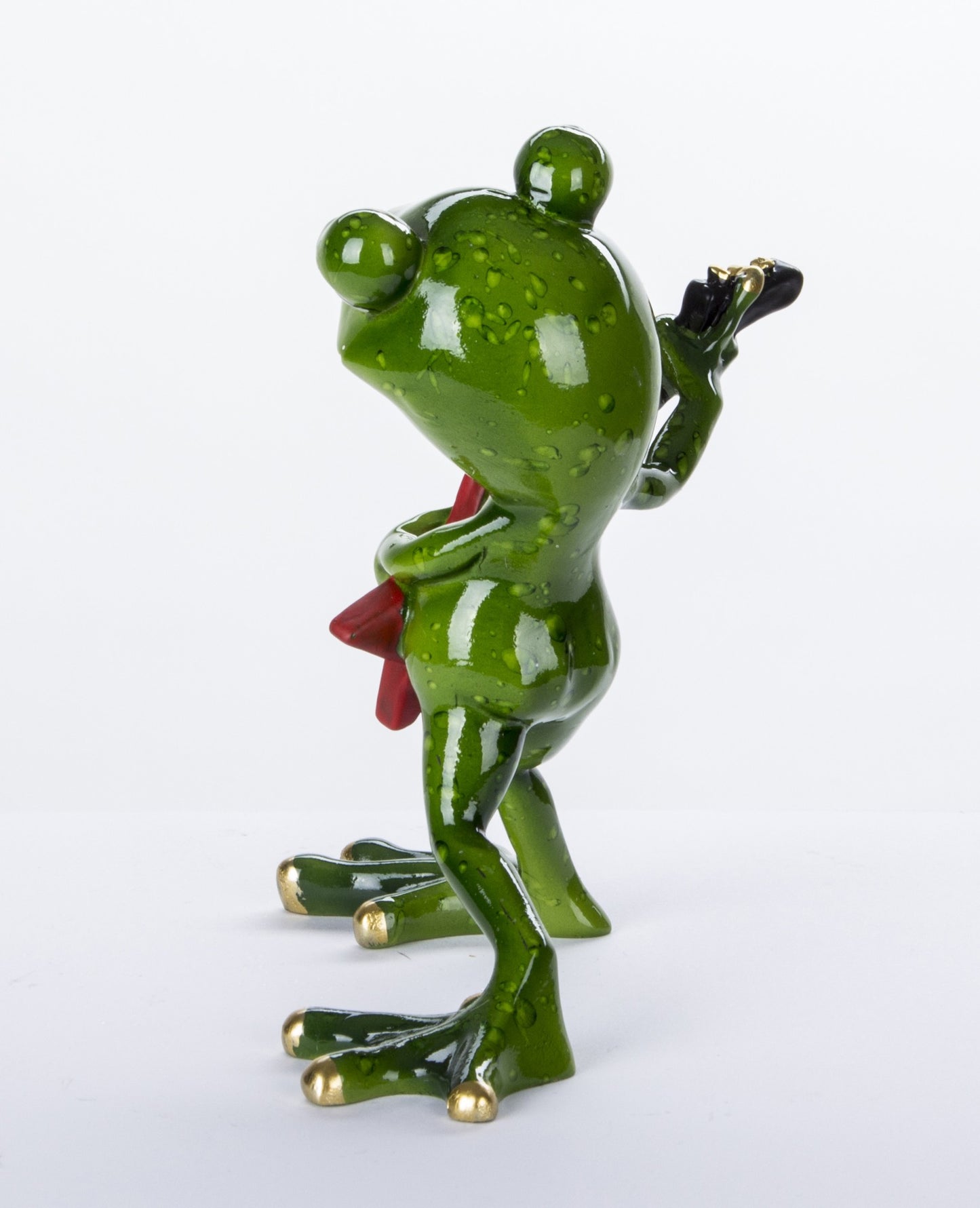 Figurină broască cu chitară electrică 15x13x8 cm