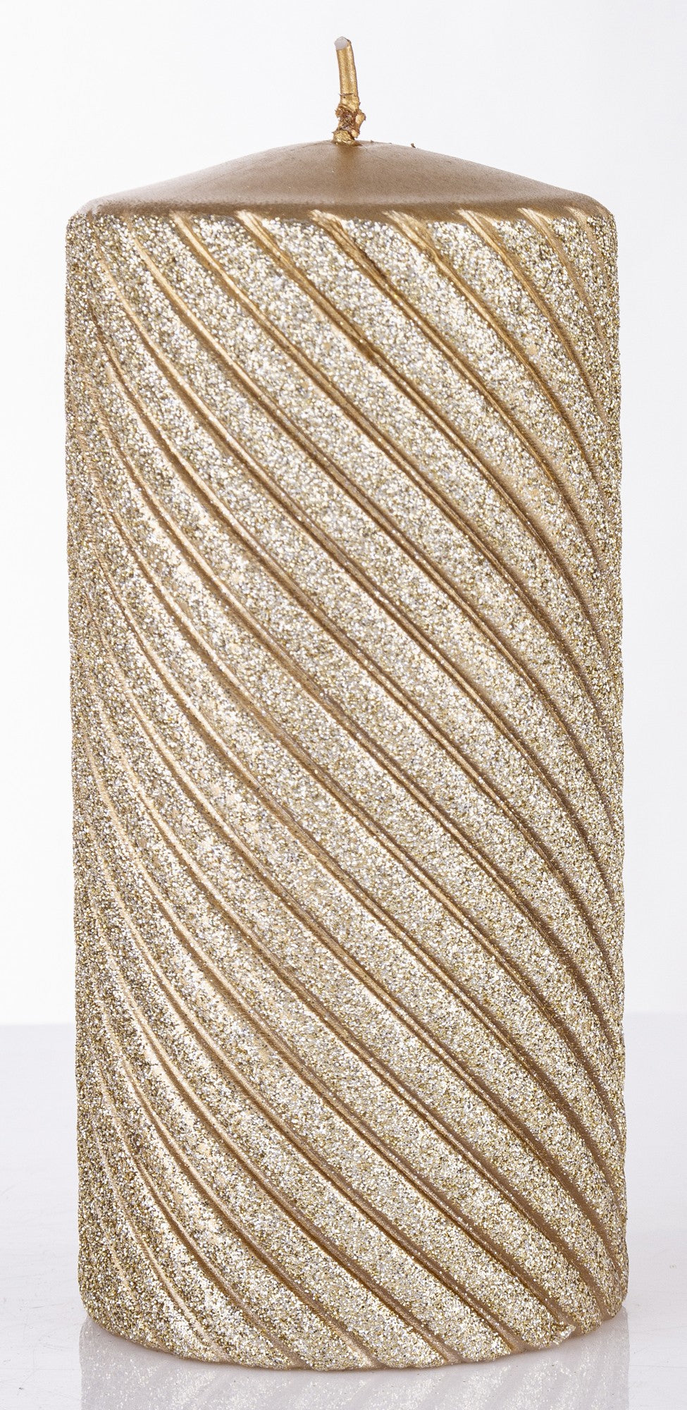 Lumânare aurie sclipici mare