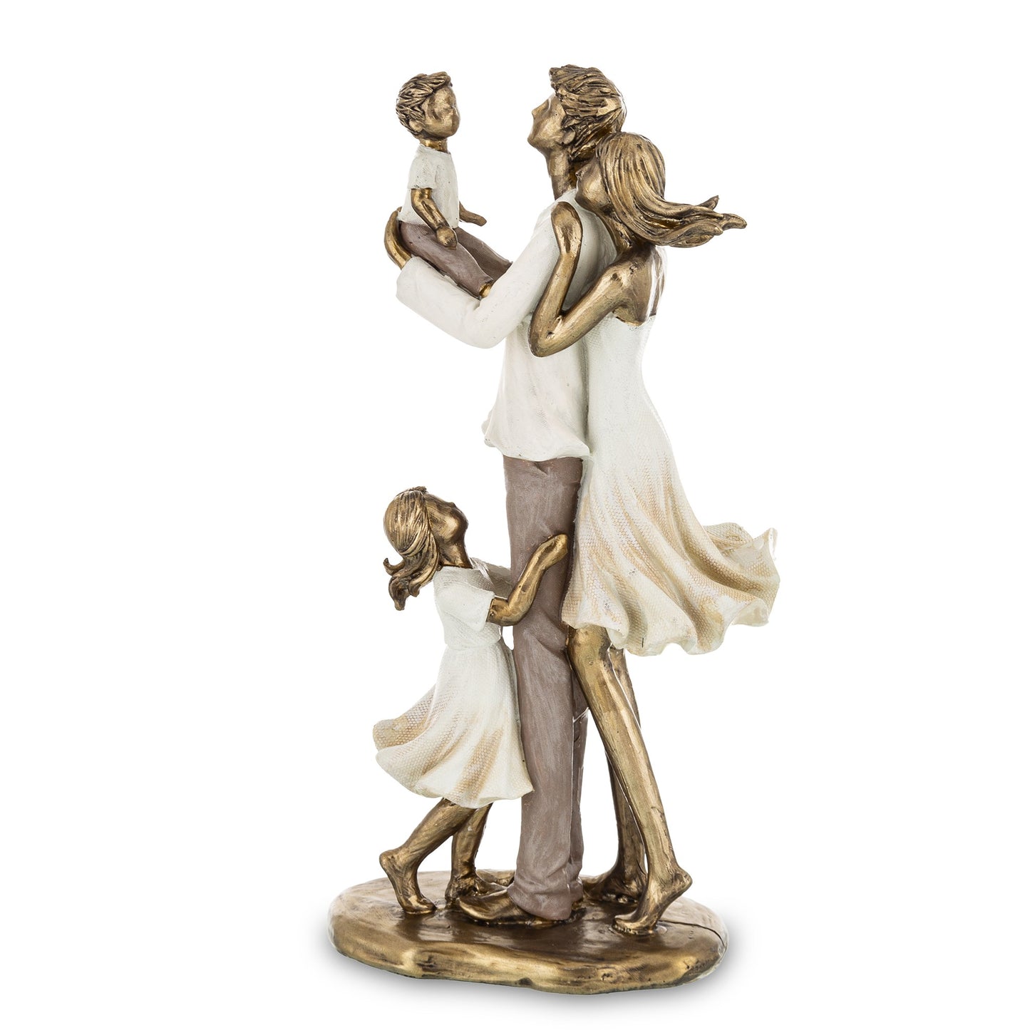Figurină familie cu copii din rășină, ornament decorativ sentimental, cadou simbolic pentru casă