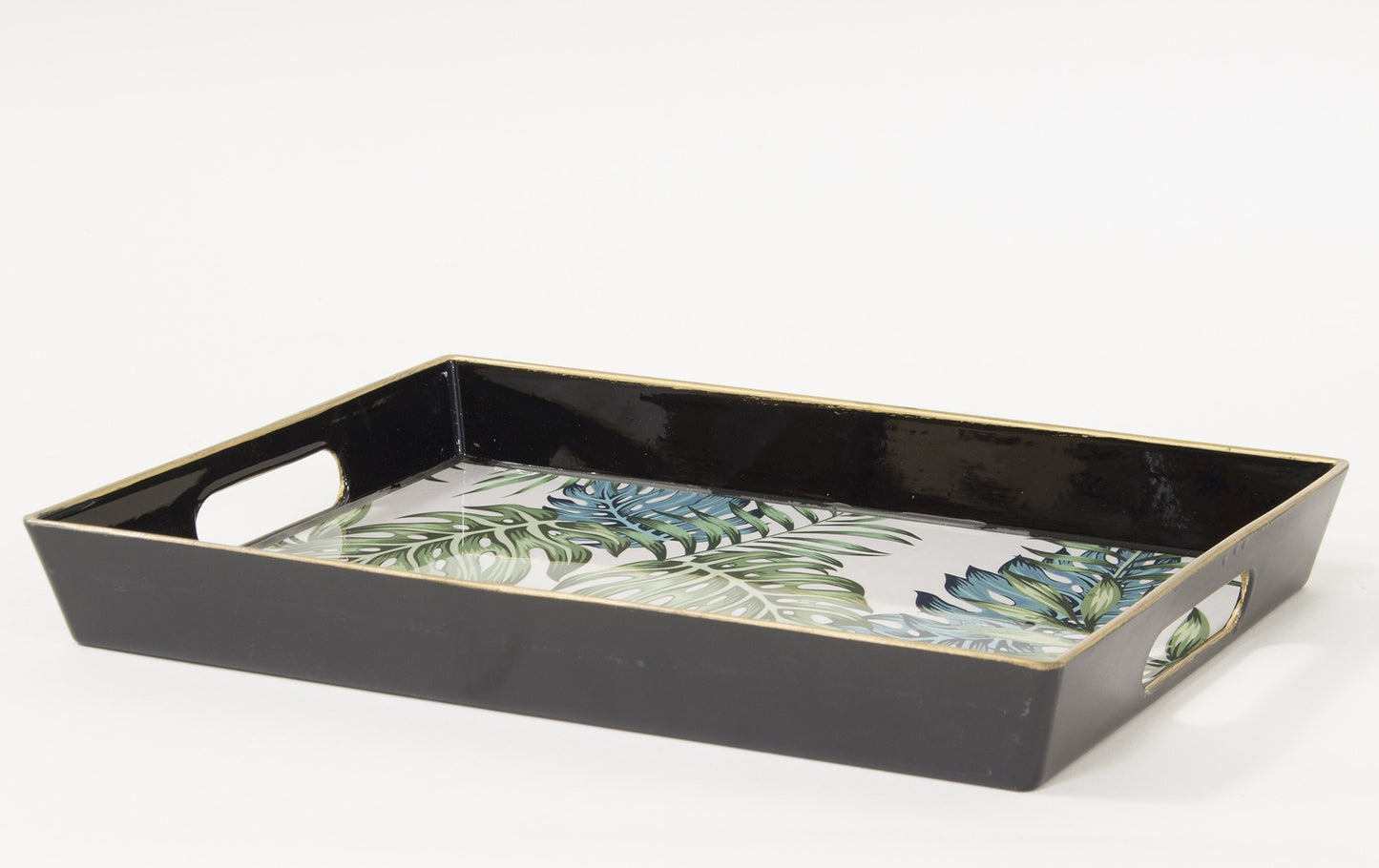 Tavă monstera mică 29,5x22x3,5 cm din rășină – decor elegant