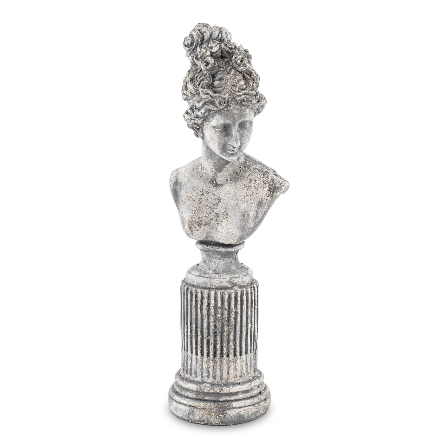Statuetă decorativă ciment antichizat 36x11x9 cm, decor interior elegant, mentha - flori, cadouri și decorațiuni