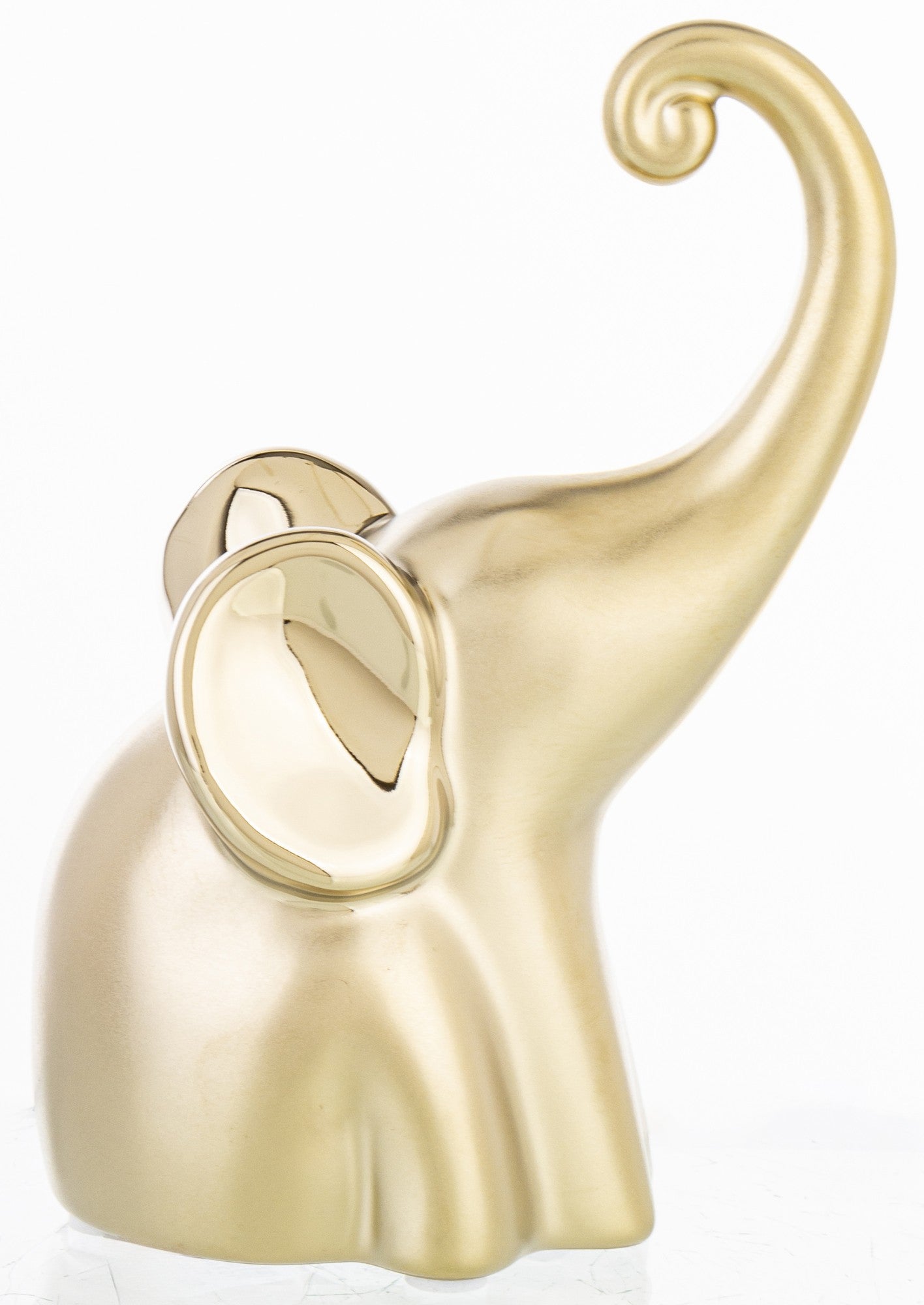 Elefant ceramică auriu