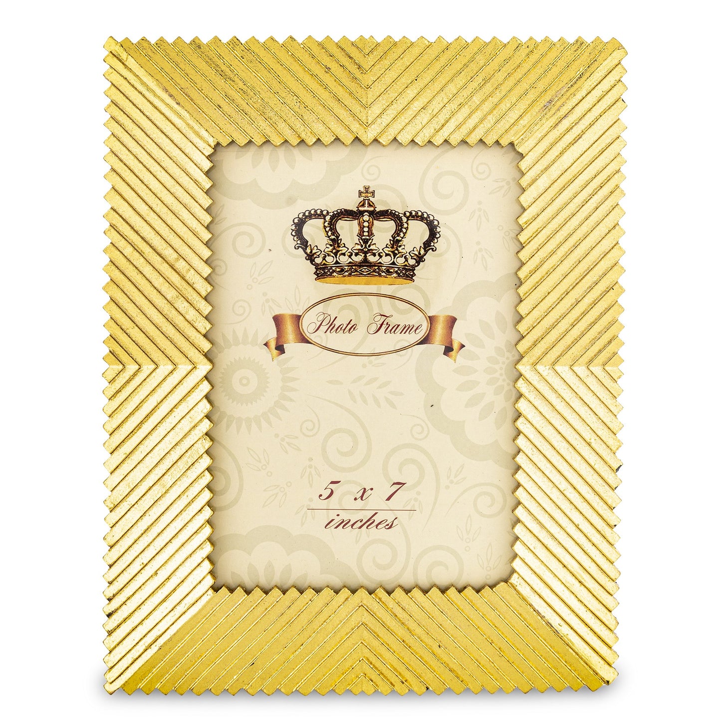 Ramă foto aurie 24,5x19,5x12-2 cm, din rășină, elegantă și ideală pentru fotografii de dimensiuni mari.