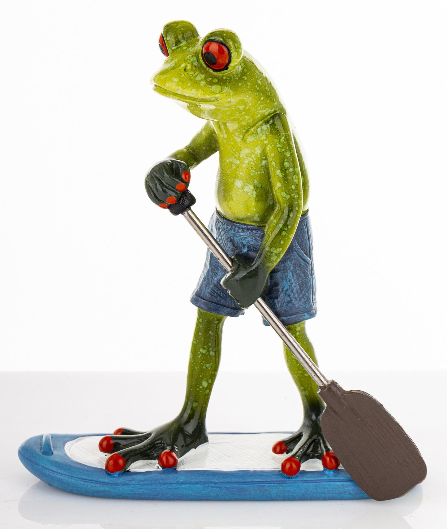 Figurină broască paddle board