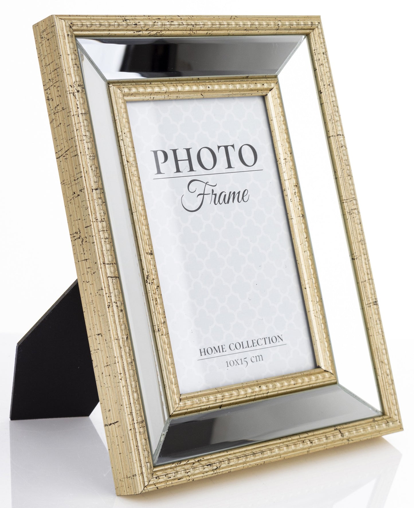 Ramă foto aurie cu oglinzi 22 cm MDF și Sticlă