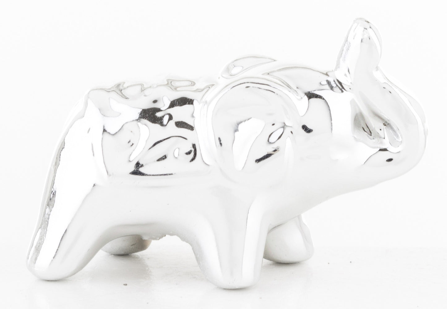 Micro elefant argintiu 3,5x4,5x2 cm – decor miniatural