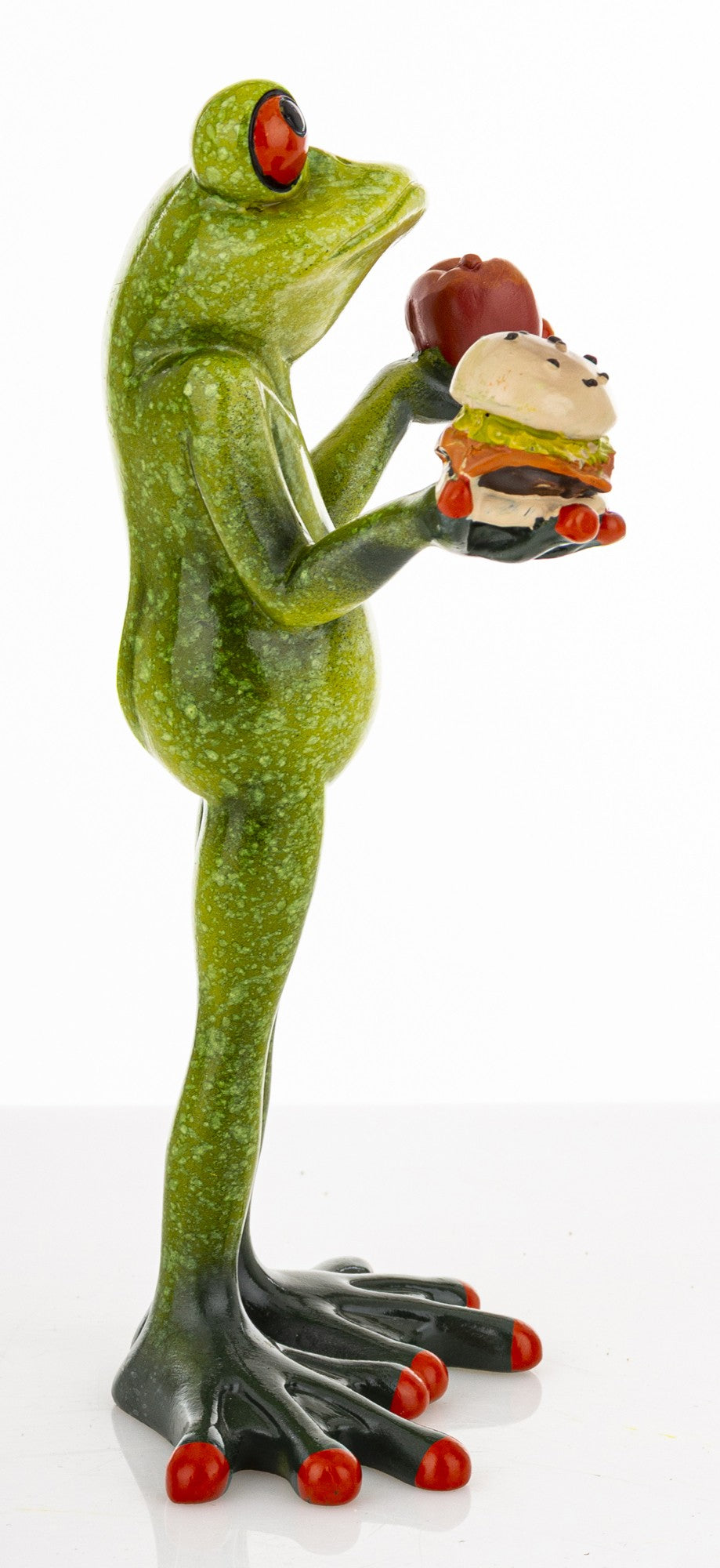 Figurină broască iubitor fast food