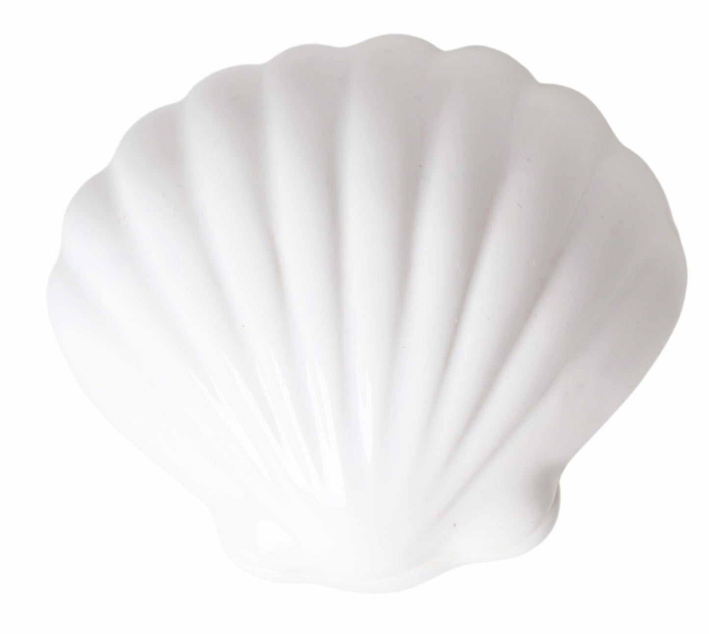 Bombonieră mică ceramică scoică argintie, ideală pentru cadouri și decoruri elegante.