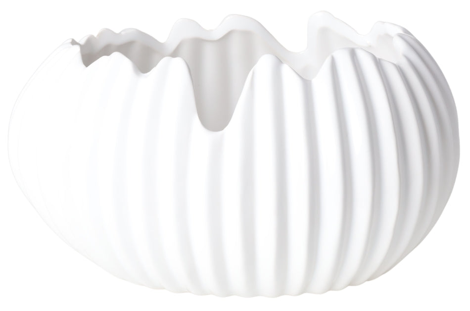 Bombonieră mică ceramică scoică argintie, ideală pentru cadouri și decoruri elegante.