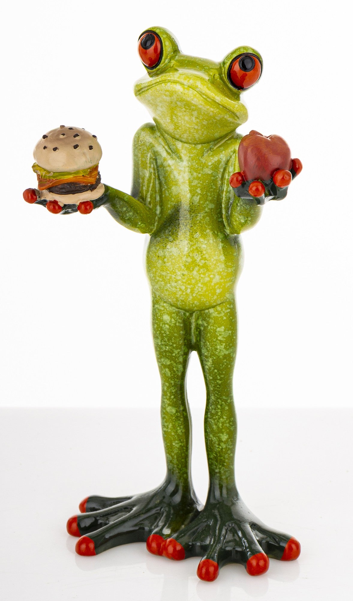 Figurină broască iubitor fast food