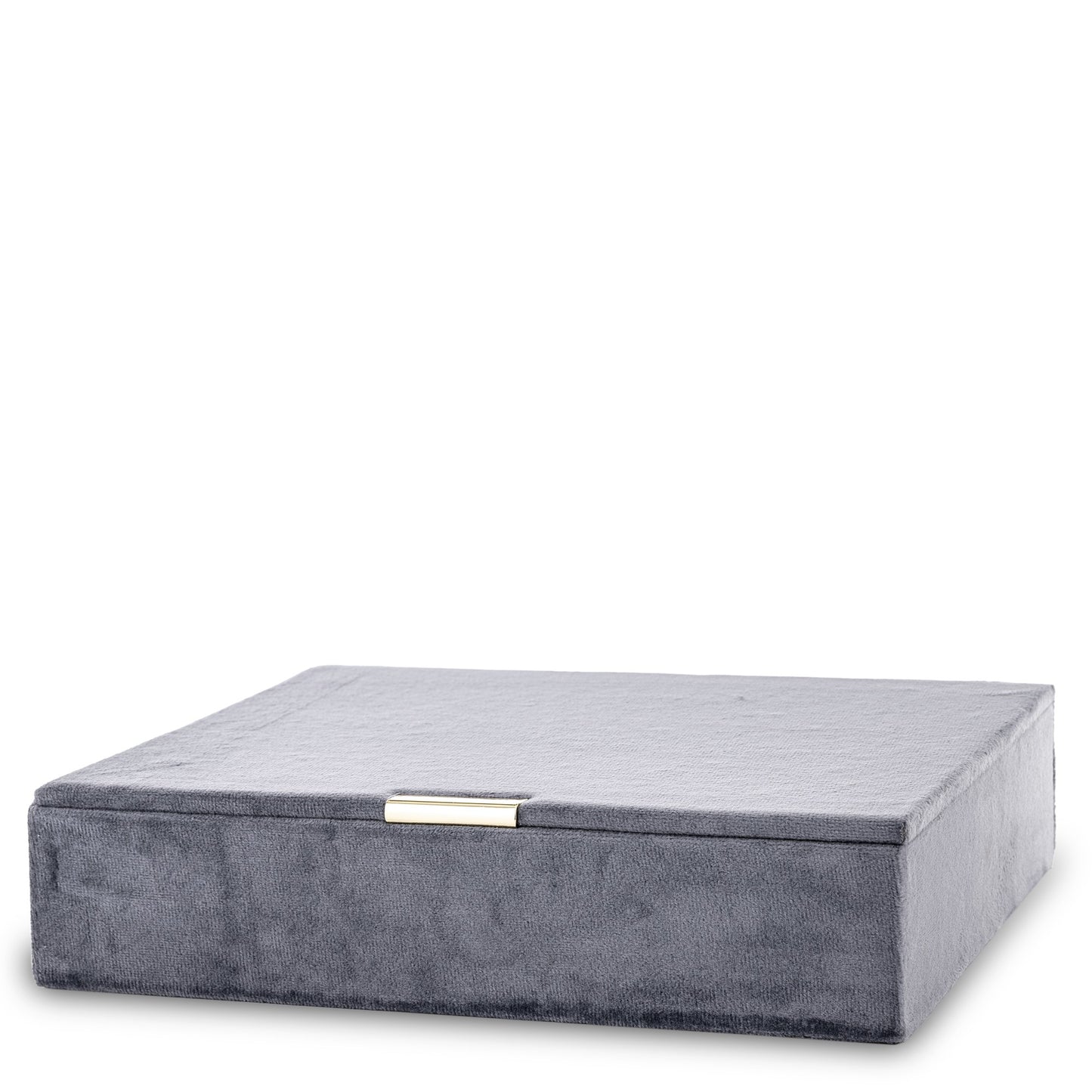 Cutie bijuterii catifea gri petrol 5,5x25x18 cm, organizator bijuterii și cadou elegant, mentha - flori, cadouri și decorațiuni