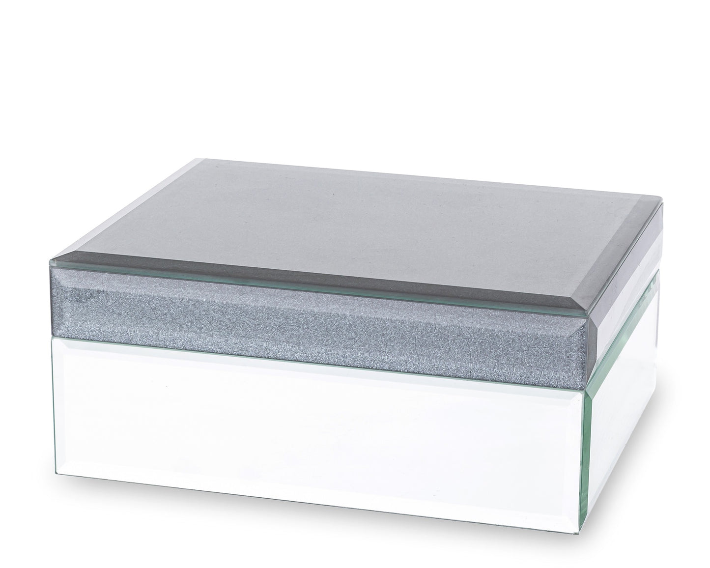 Cutie bijuterii cu oglinzi 8x12,5x12,5 cm, elegantă și funcțională pentru organizarea bijuteriilor.