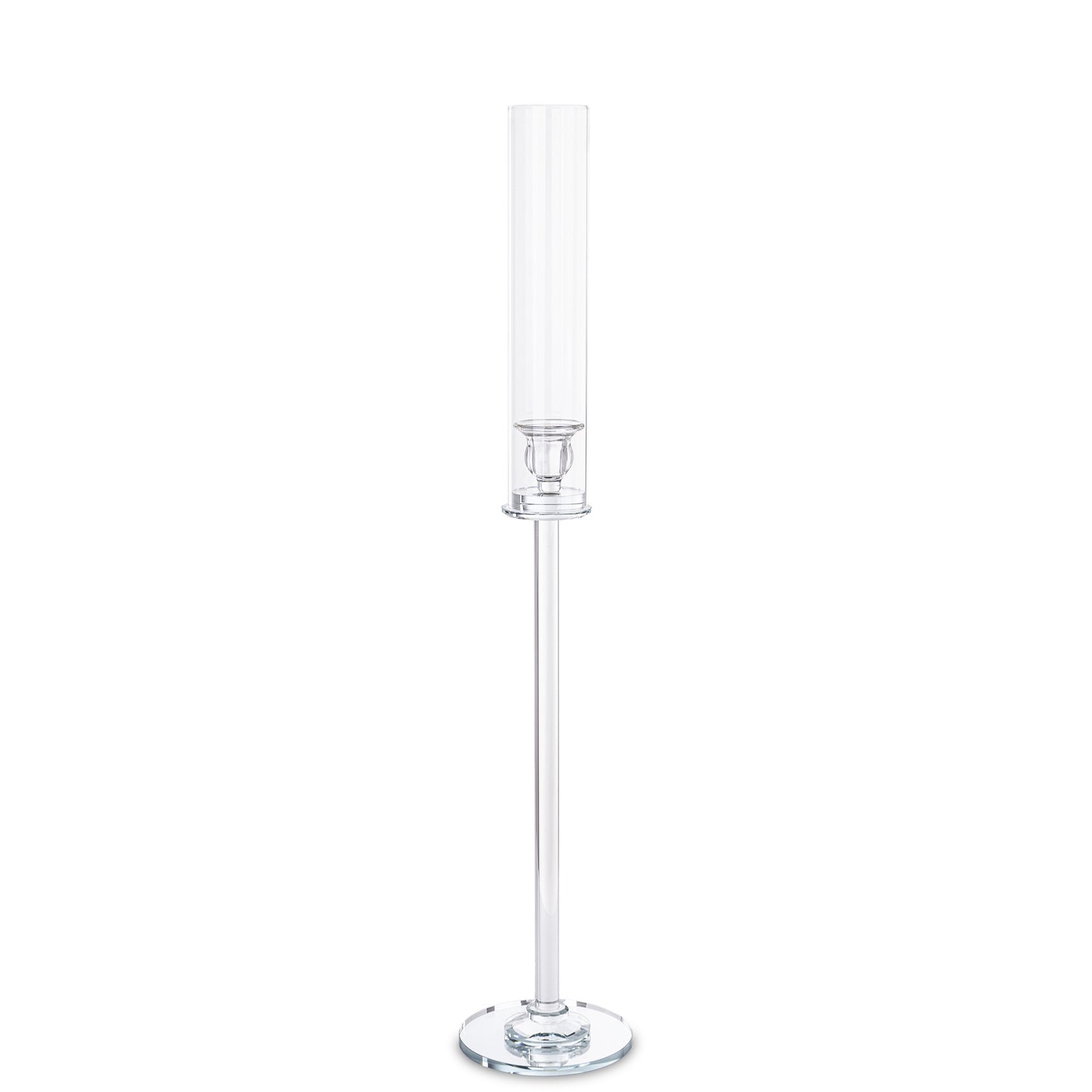 Sfeșnic mare cristal 74 cm, ornament decorativ strălucitor pentru evenimente și decor de lux.