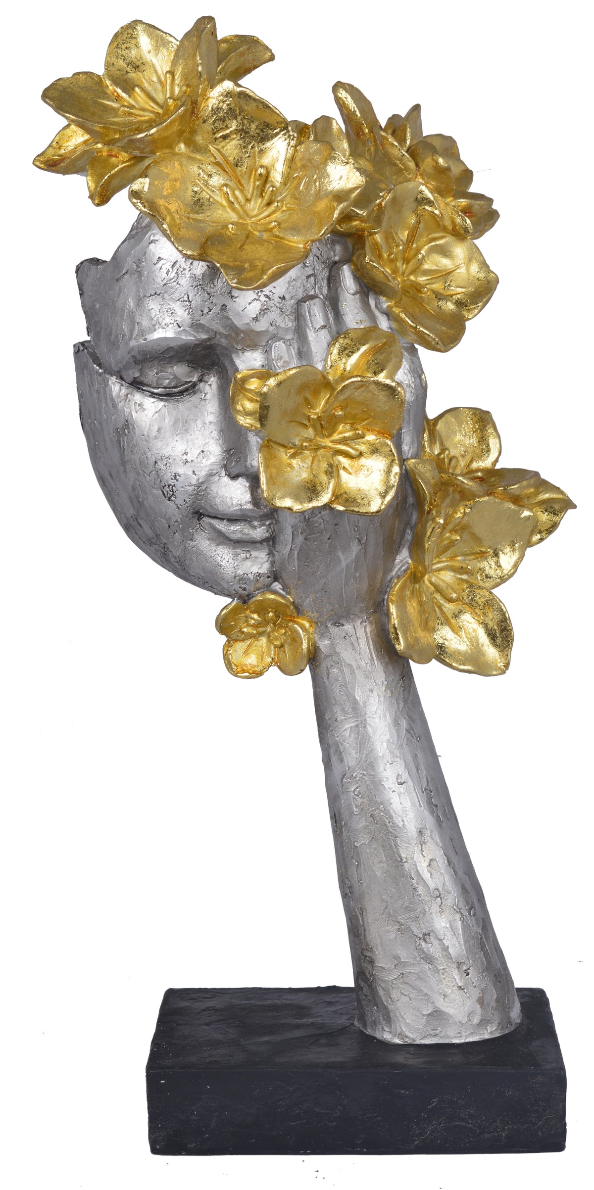 Mască decorativă artistică inspirată de eleganța unui sărut și frumusețea fluturilor, realizată pentru a aduce rafinament și personalitate oricărui spațiu interior. Este o piesă decorativă modernă și expresivă, ideală pentru living, hol, dormitor sau birou și se integrează perfect în decoruri elegante, artistice sau contemporane. Designul său sofisticat transformă această mască într-un element central al încăperii și oferă un plus de stil și originalitate. Este potrivită și ca dar special