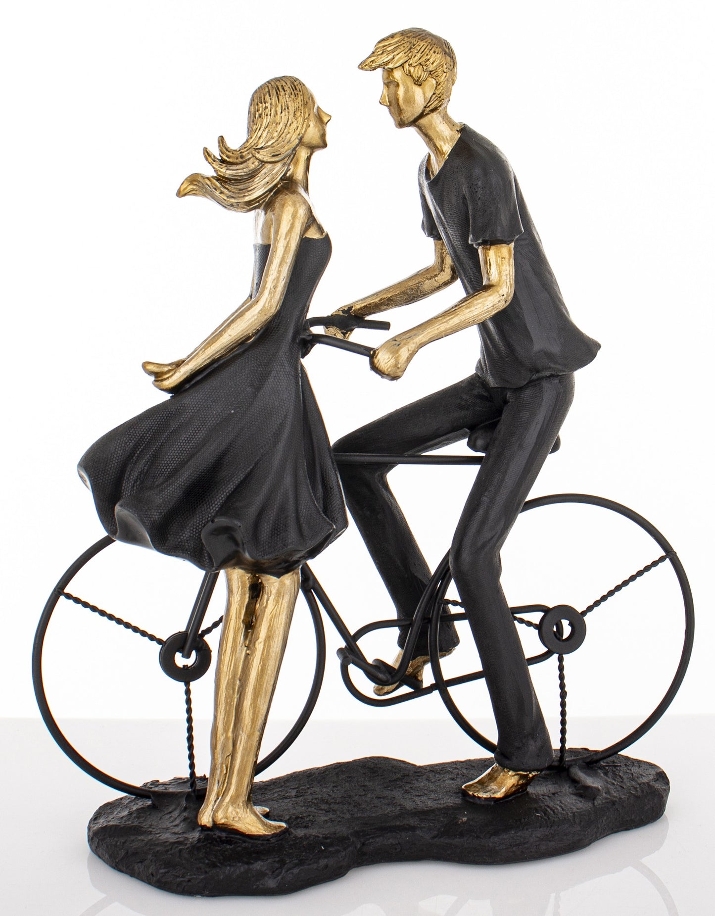 Figurină cuplu pe bicicletă