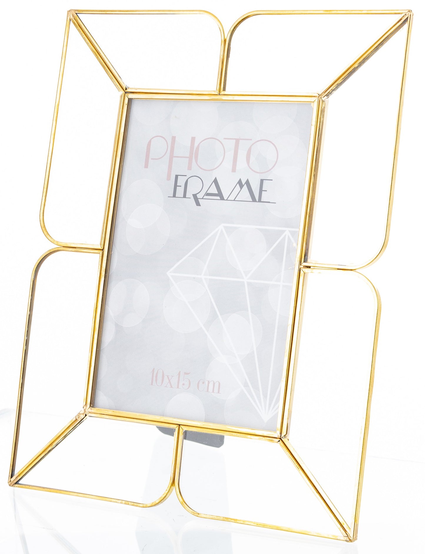 Ramă foto aurie metalică 23,5x18,5 cm