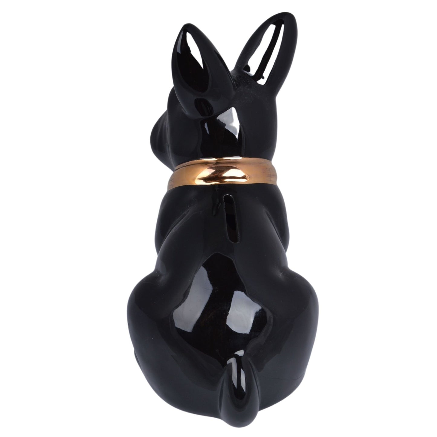 Pușculiță buldog ceramică negru 18 cm