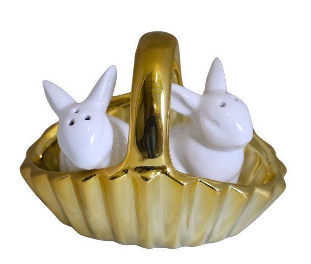 Dovleac ceramică alb cu suport lumânare 17x17x16cm.