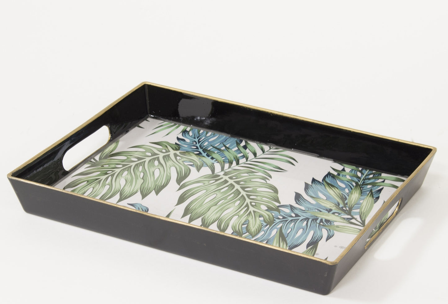Tavă monstera mică 29,5x22x3,5 cm din rășină – decor elegant