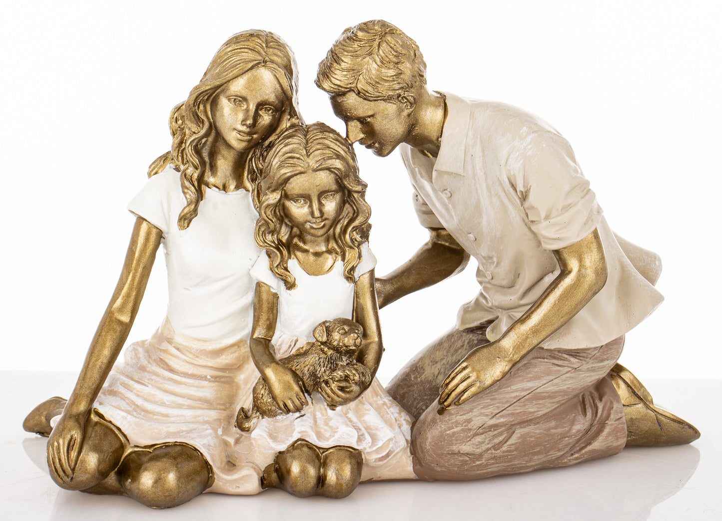 Figurină familie cu fetiță și câine