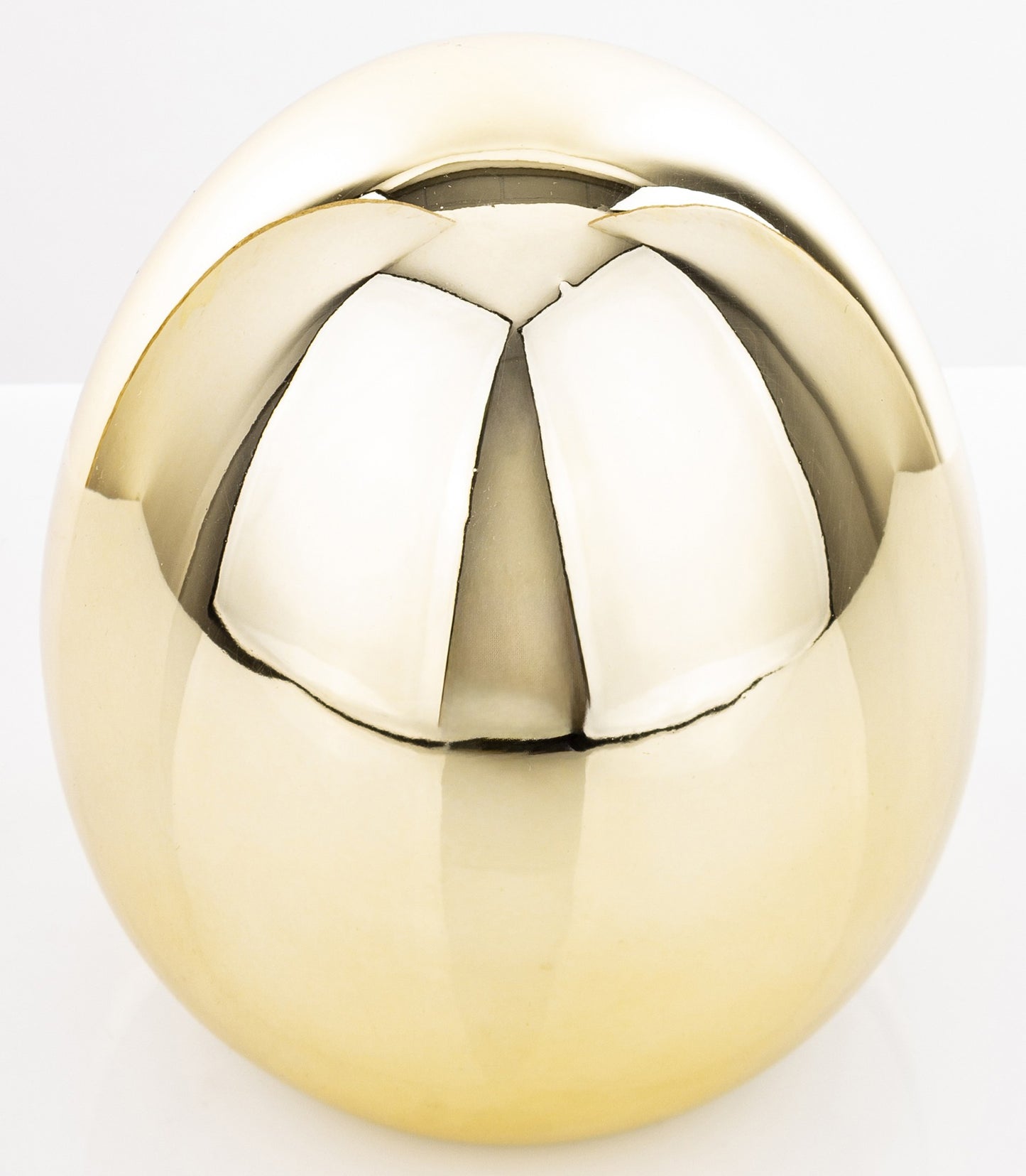 Ou decorativ ceramic auriu 14,5x12x12 cm