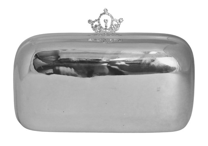 Pușculiță ceramică poșetă cu pietre albă, 20x7x11 cm, cadou și economisire.