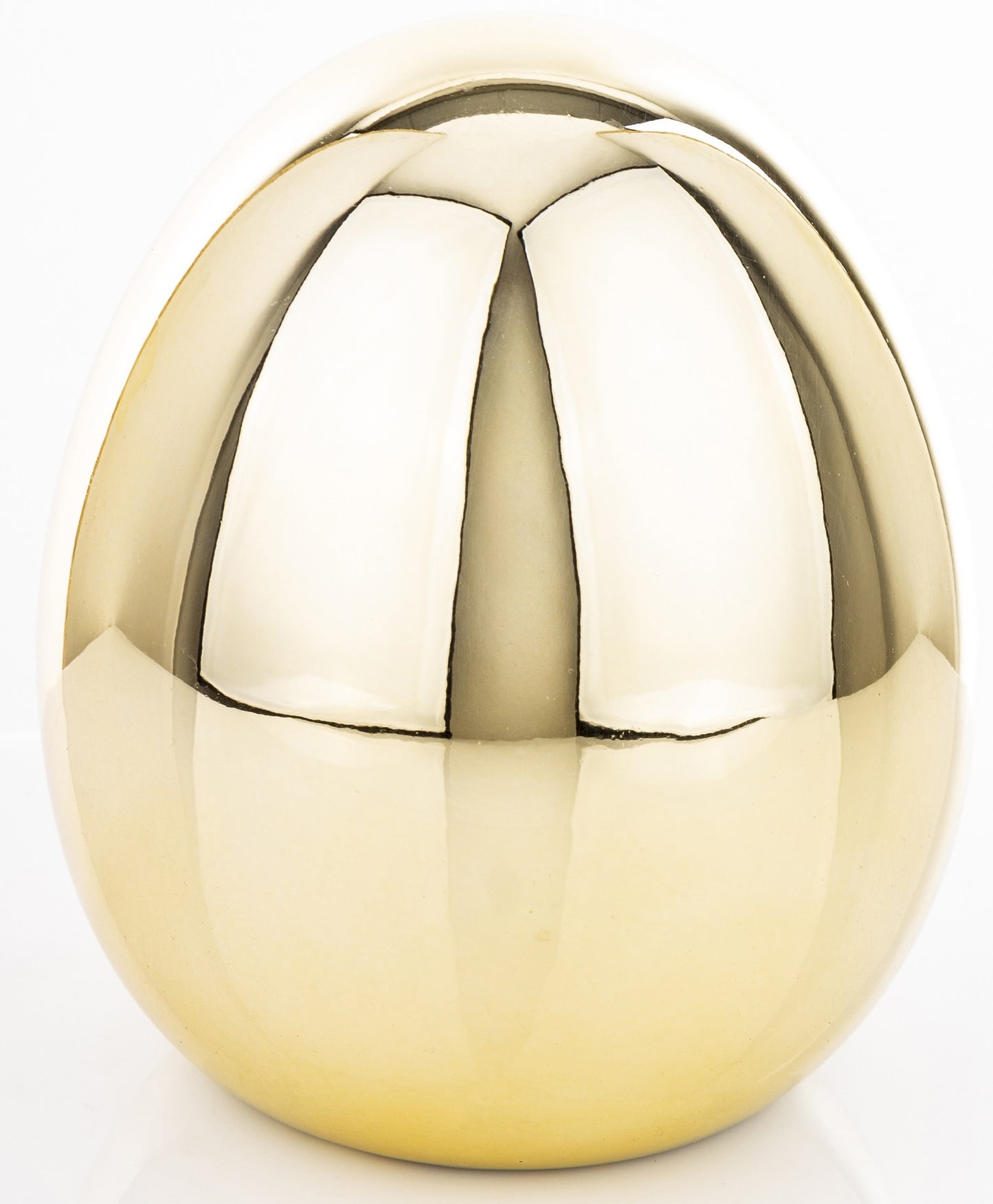 Ou decorativ ceramic auriu 14,5x12x12 cm