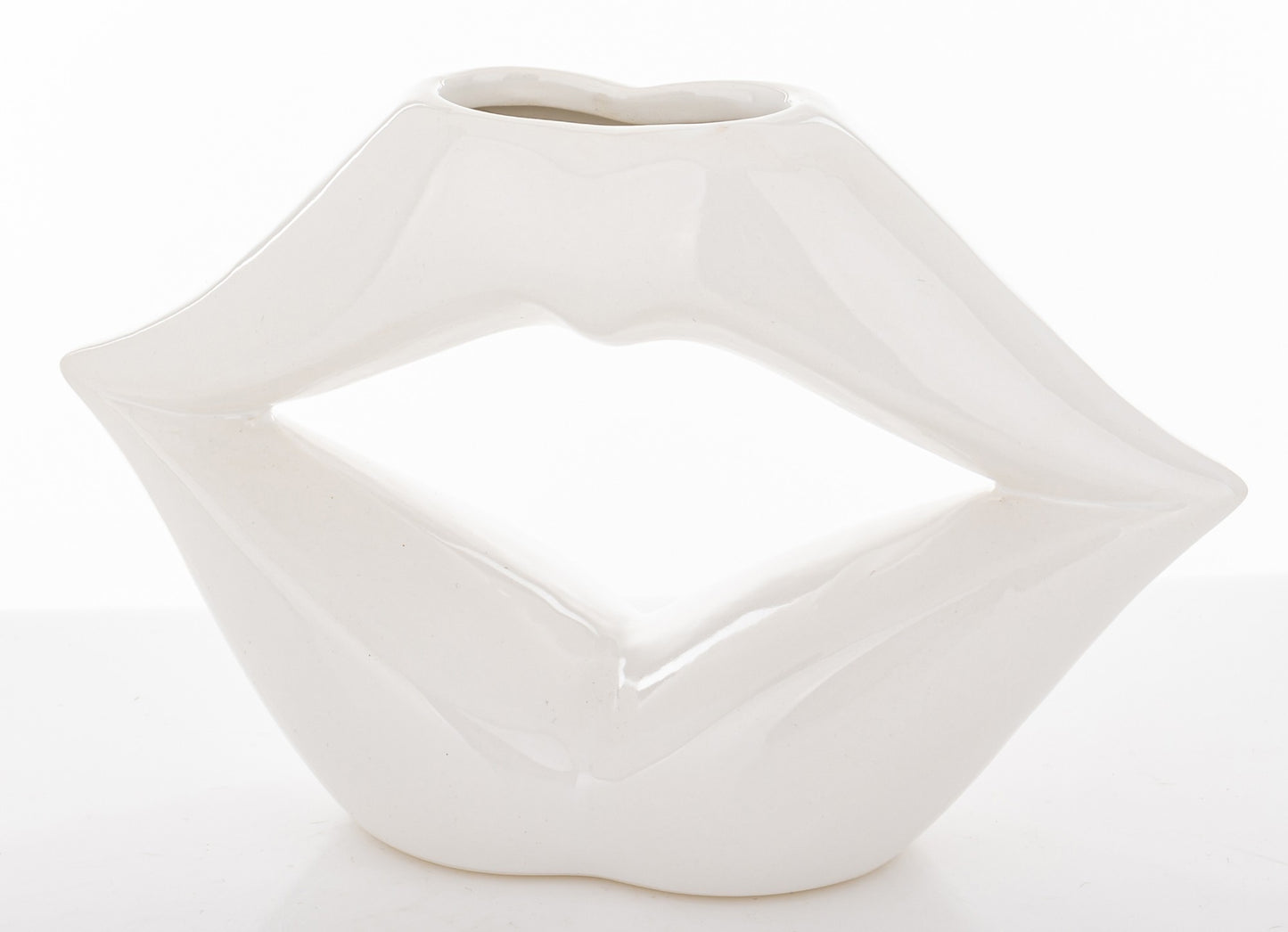 Vază buze ceramică 13x20x6,5 cm
