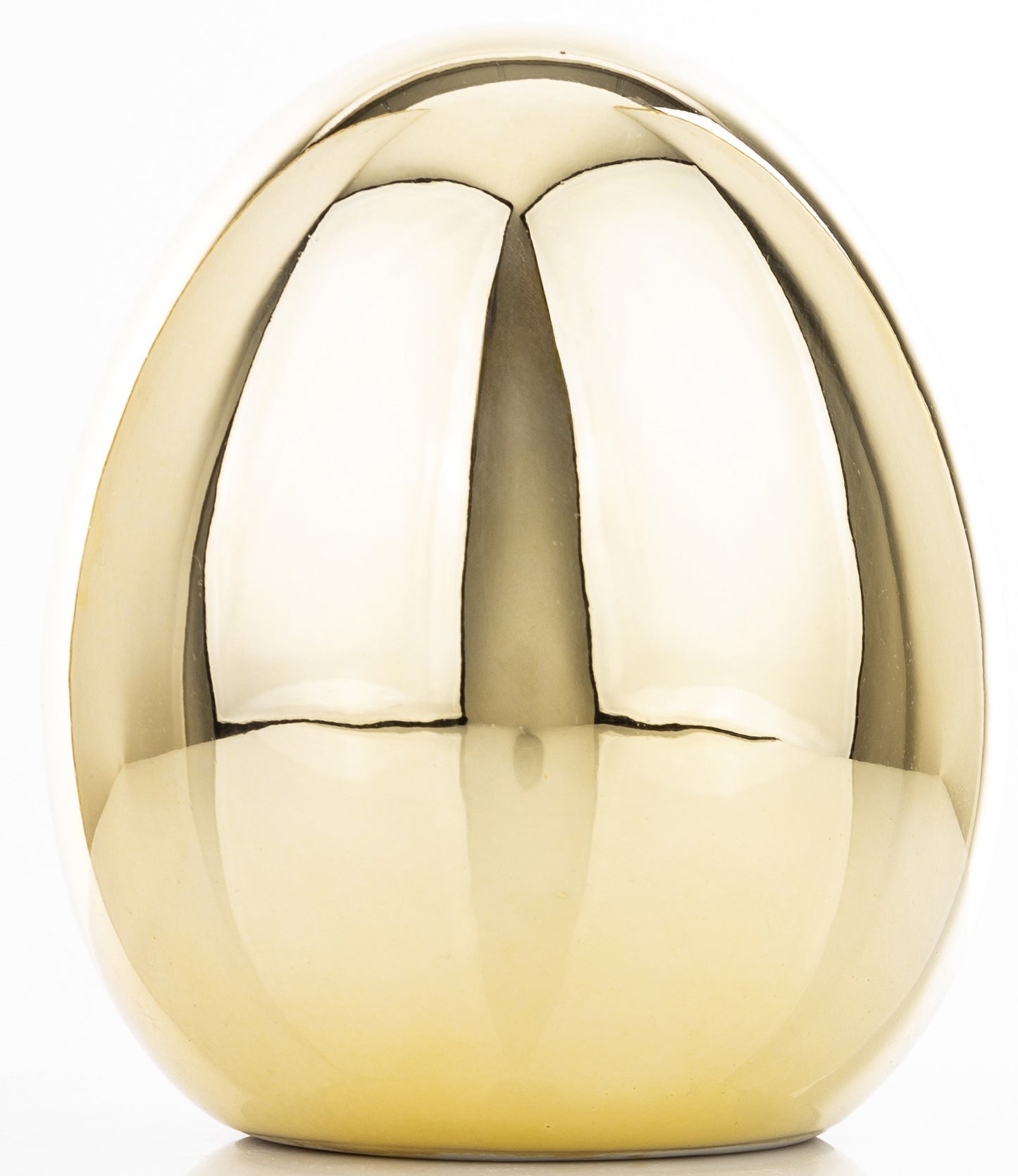 Ou decorativ ceramic auriu 14,5x12x12 cm