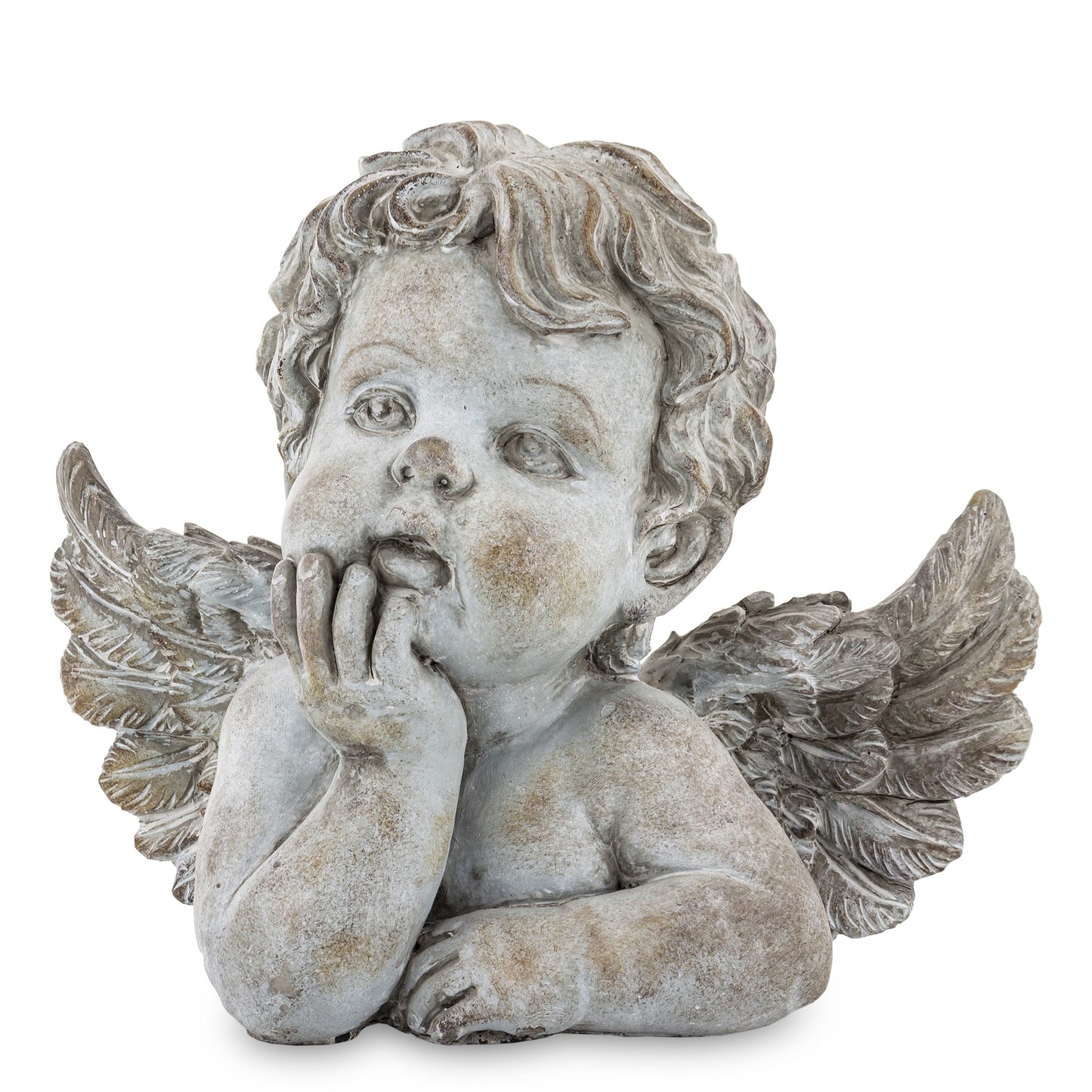 Con decorativ auriu din rășină 15x10x10cm, ideal pentru decor sofisticat.