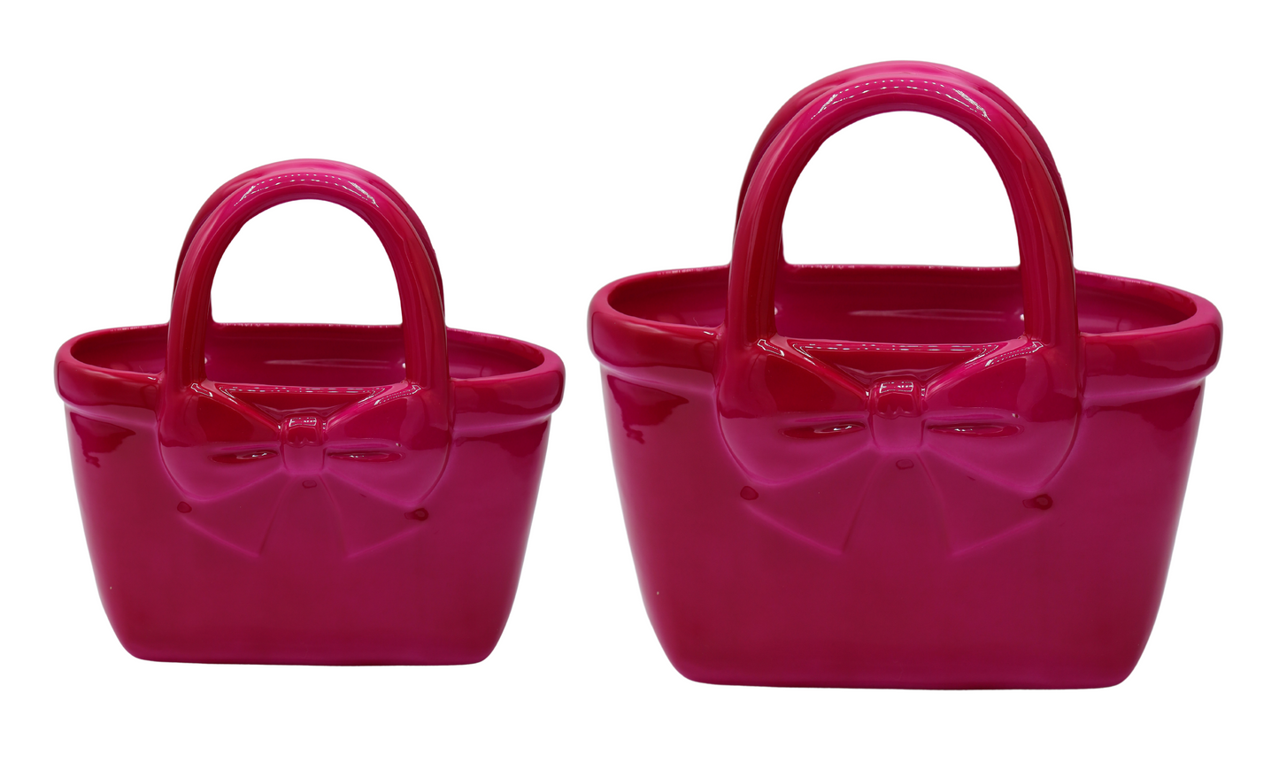 Vază ceramică mare roșie în formă de poșetă 27x12,9x28 cm, decor și cadou elegant, mentha - flori, cadouri și decorațiuni