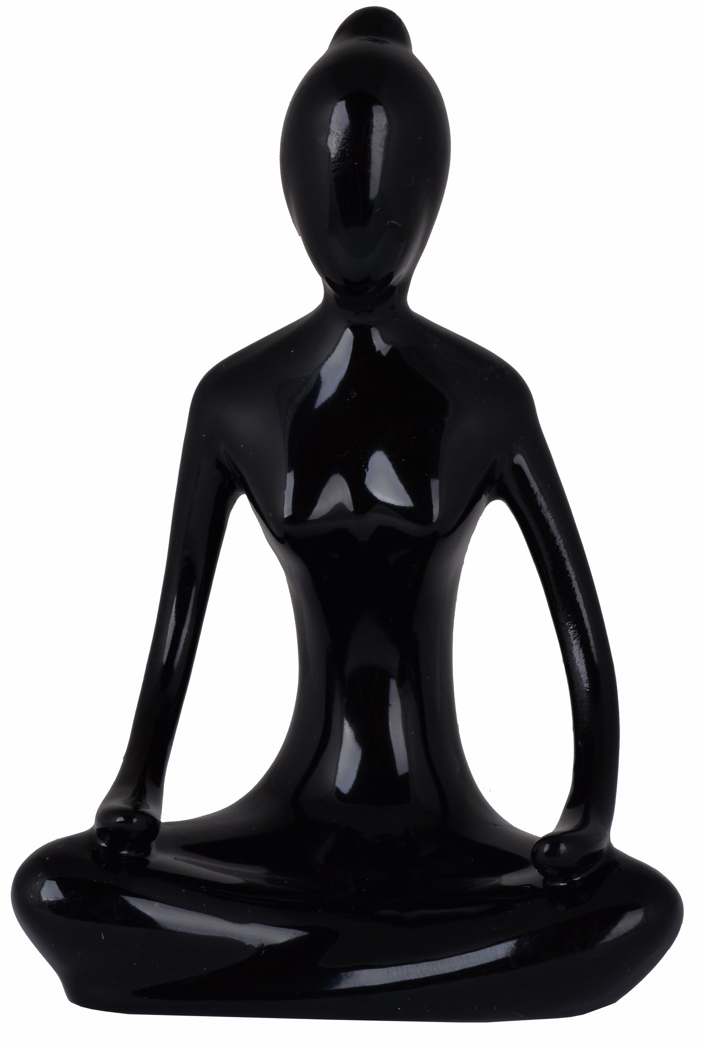 Vază ceramică neagră mare, dimensiuni 4x9x26 cm, perfectă pentru a adăuga un aspect sofisticat și elegant în decorul tău.
