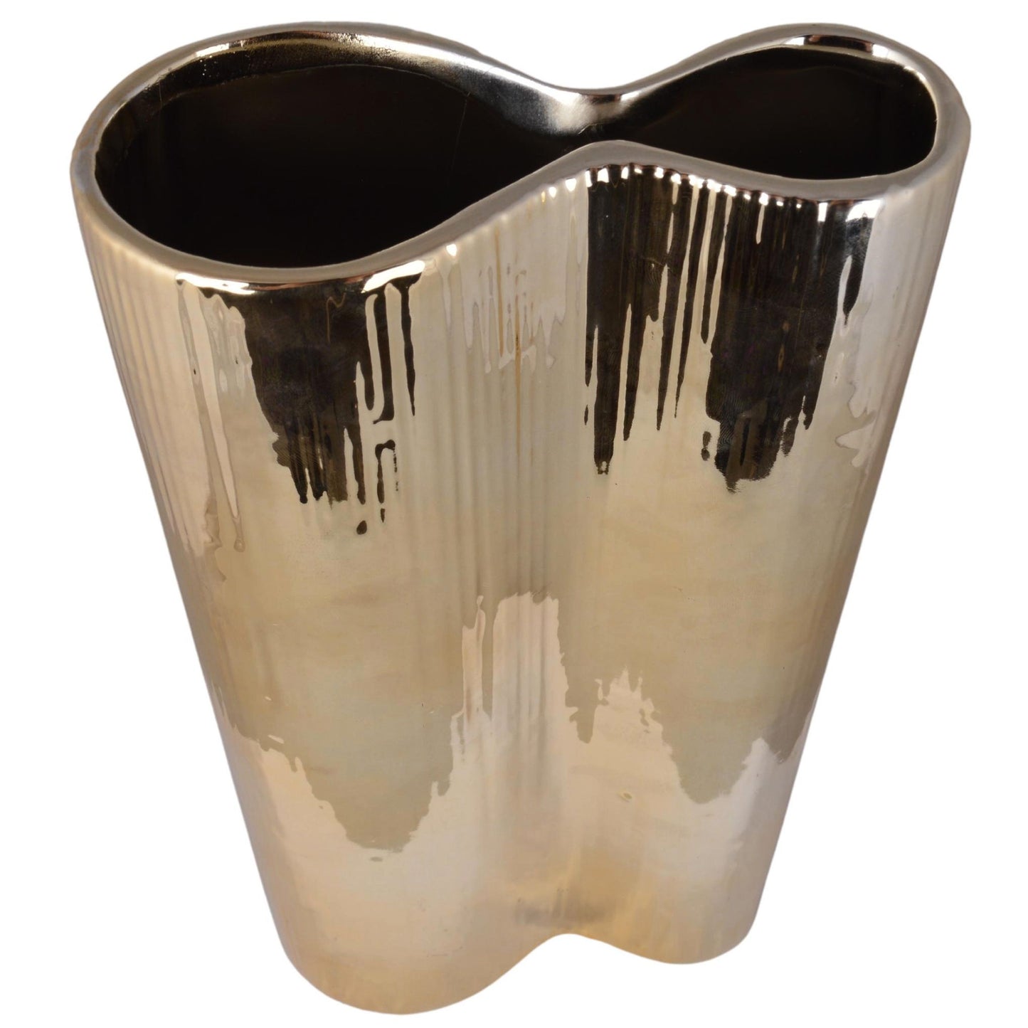 Vază ceramică aurie 15x7x25,5 cm