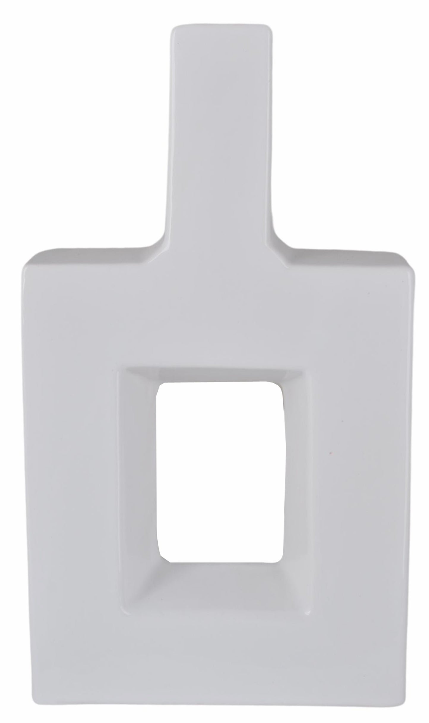 Vază ceramică neagră, dimensiuni 10x8x33 cm, perfectă pentru un decor modern, oferind un aspect elegant și stilat pentru aranjamentele tale florale.