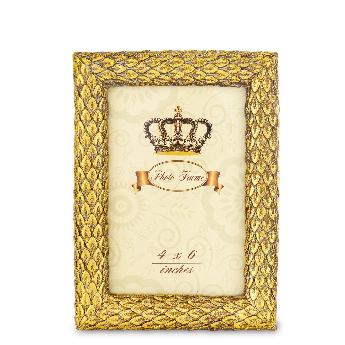 Ramă foto aurie 18x13x11-2 cm, din rășină, elegantă și potrivită pentru amintiri deosebite.