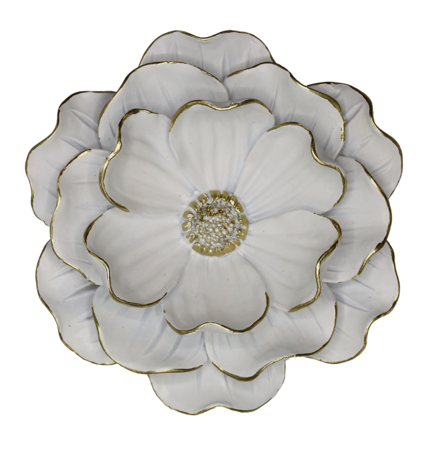 Farfurie decorativă auriu din rășină, 32 cm, piesă elegantă pentru masă festivă sau decor modern.