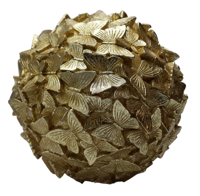 Decorațiune aurie din rășină cu fluturi, ornament elegant pentru interior și cadou simbolic
