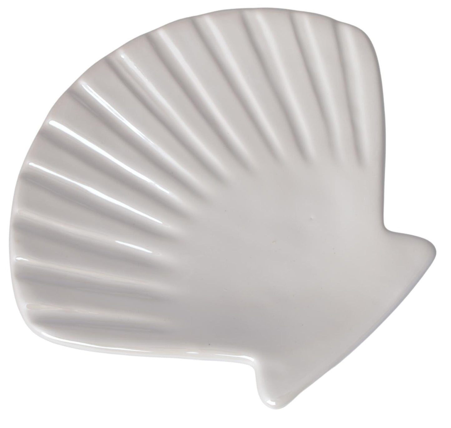 Farfurie ceramică scoică alb perlat 15x13x2 cm