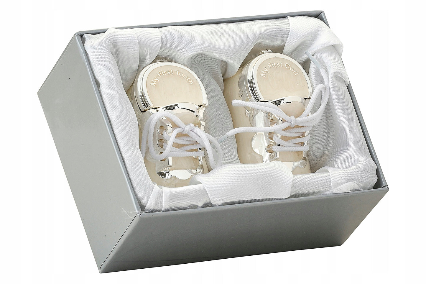 Set 2 pantofi din alamă 2,5x5 cm pentru mărturii, cadouri de botez sau nunți, decor elegant și festiv