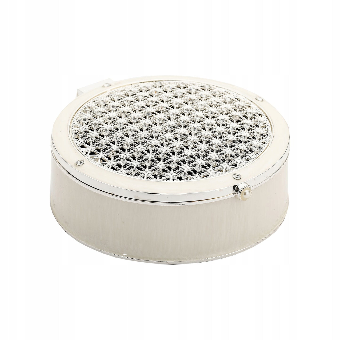 Cutie bijuterii alamă cu pietre 10 cm, ornament decorativ și cadou elegant pentru bijuterii.