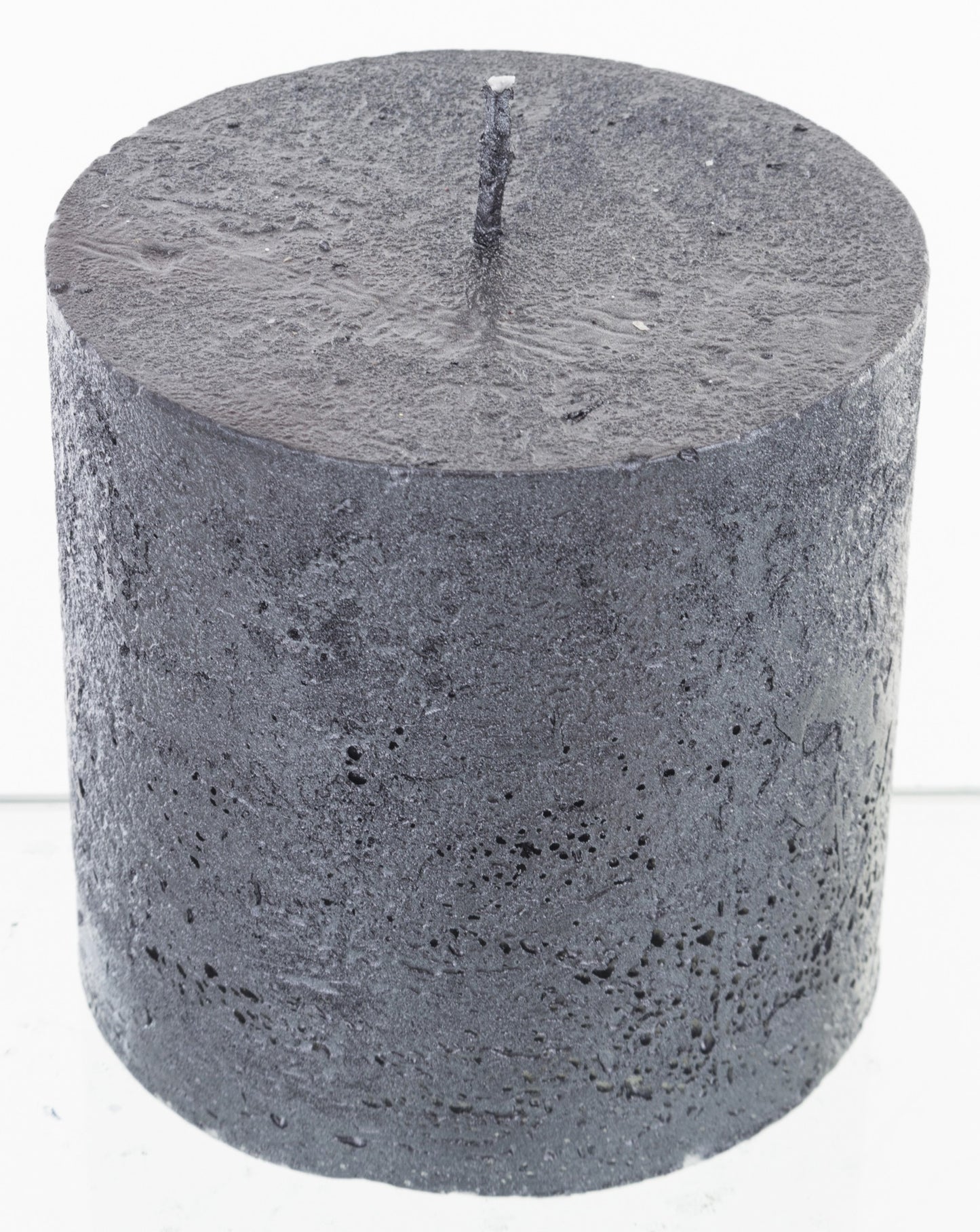 Lumânare antichizată neagră 9x9x9 cm