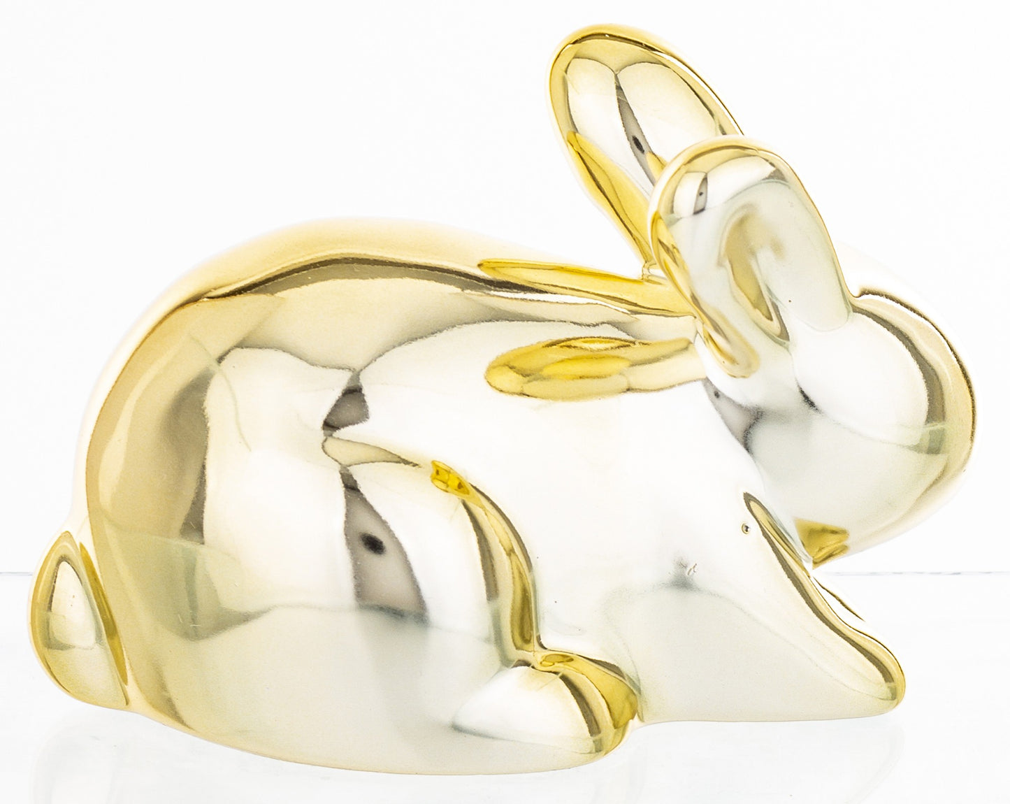 Iepure ceramic auriu 7,5x10x7 cm