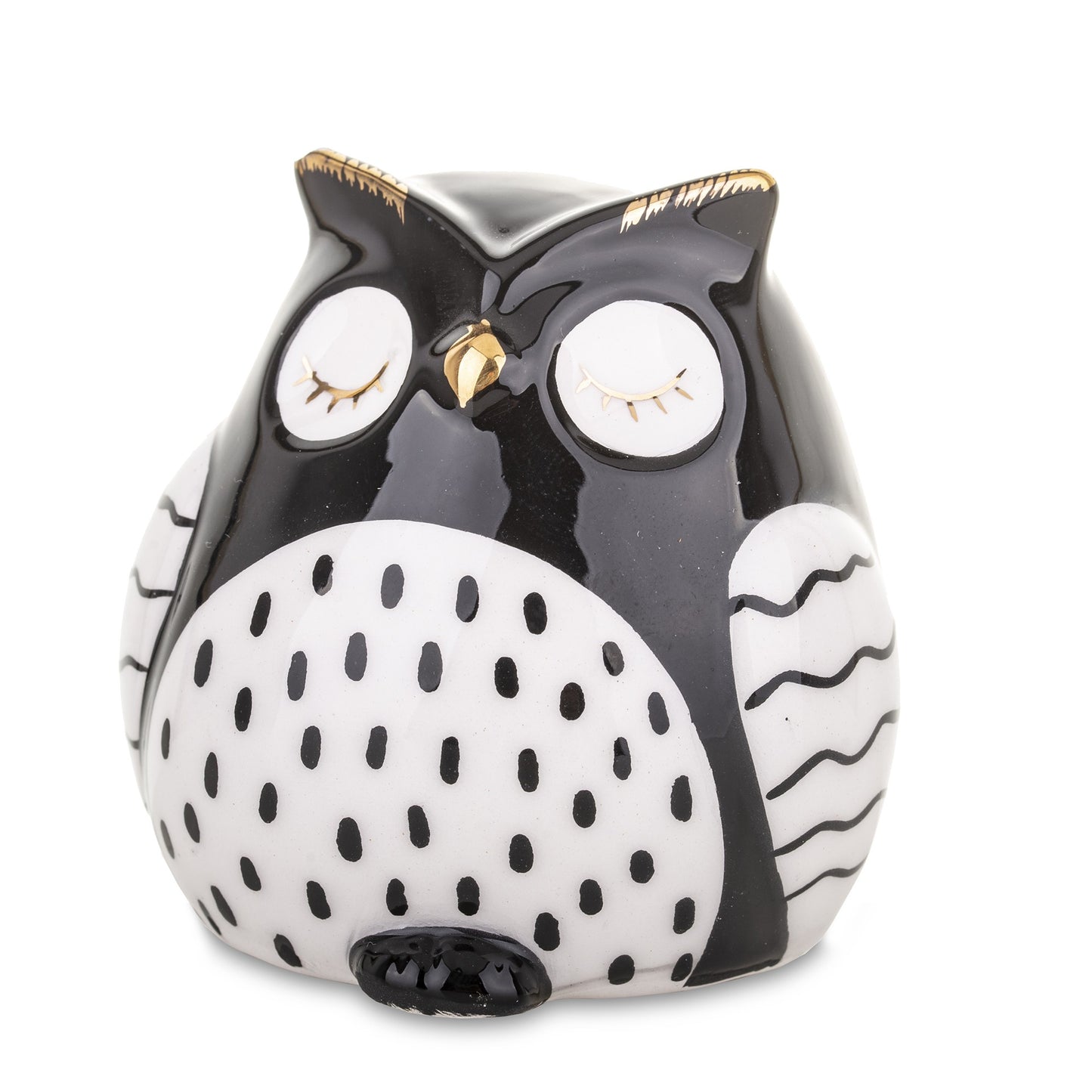 Figurină câine cu ochelari din ceramică, dimensiuni 16x14x9 cm, adaugă un detaliu amuzant și elegant în decorul tău.