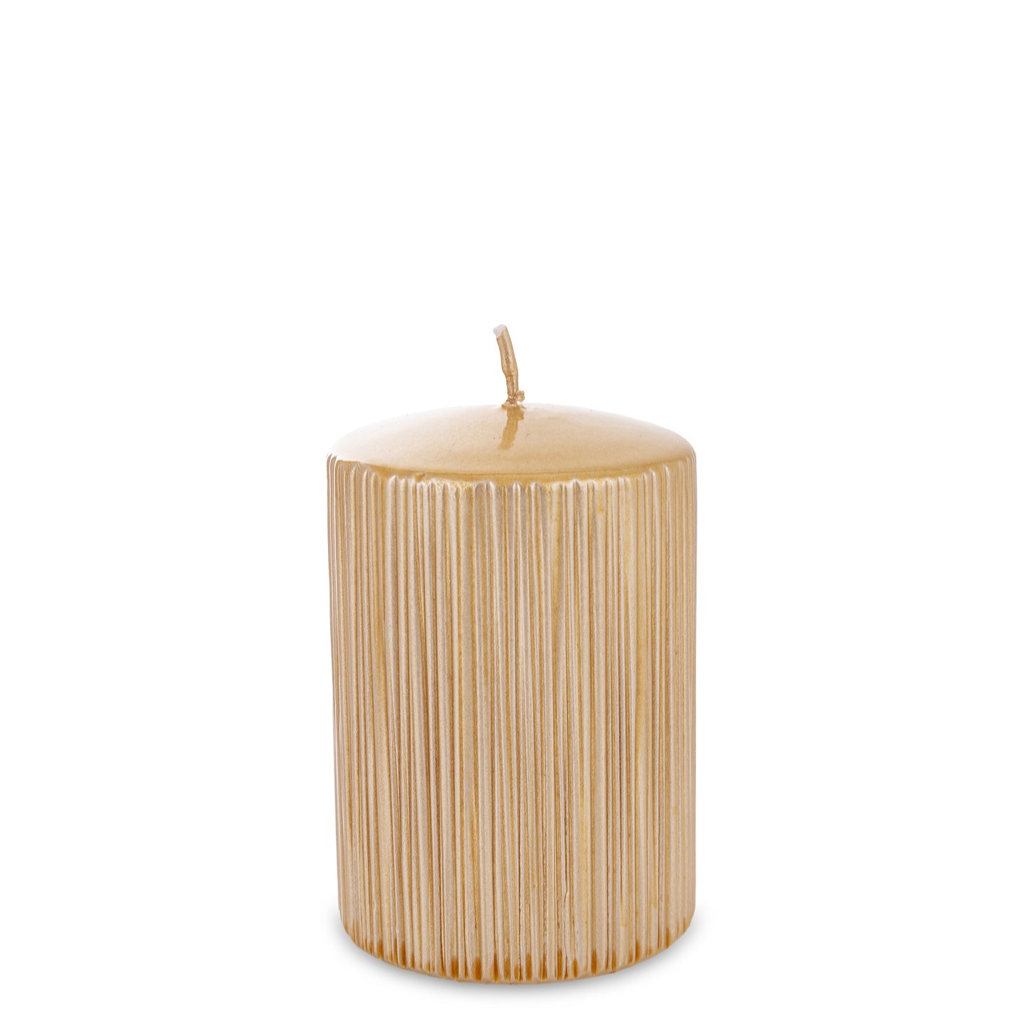 Lumânare aurie 12x7x7 cm, decor elegant și rafinat pentru living și dormitor, cadou pentru ocazii speciale, atmosferă luxoasă și primitoare, ornament decorativ pentru interior