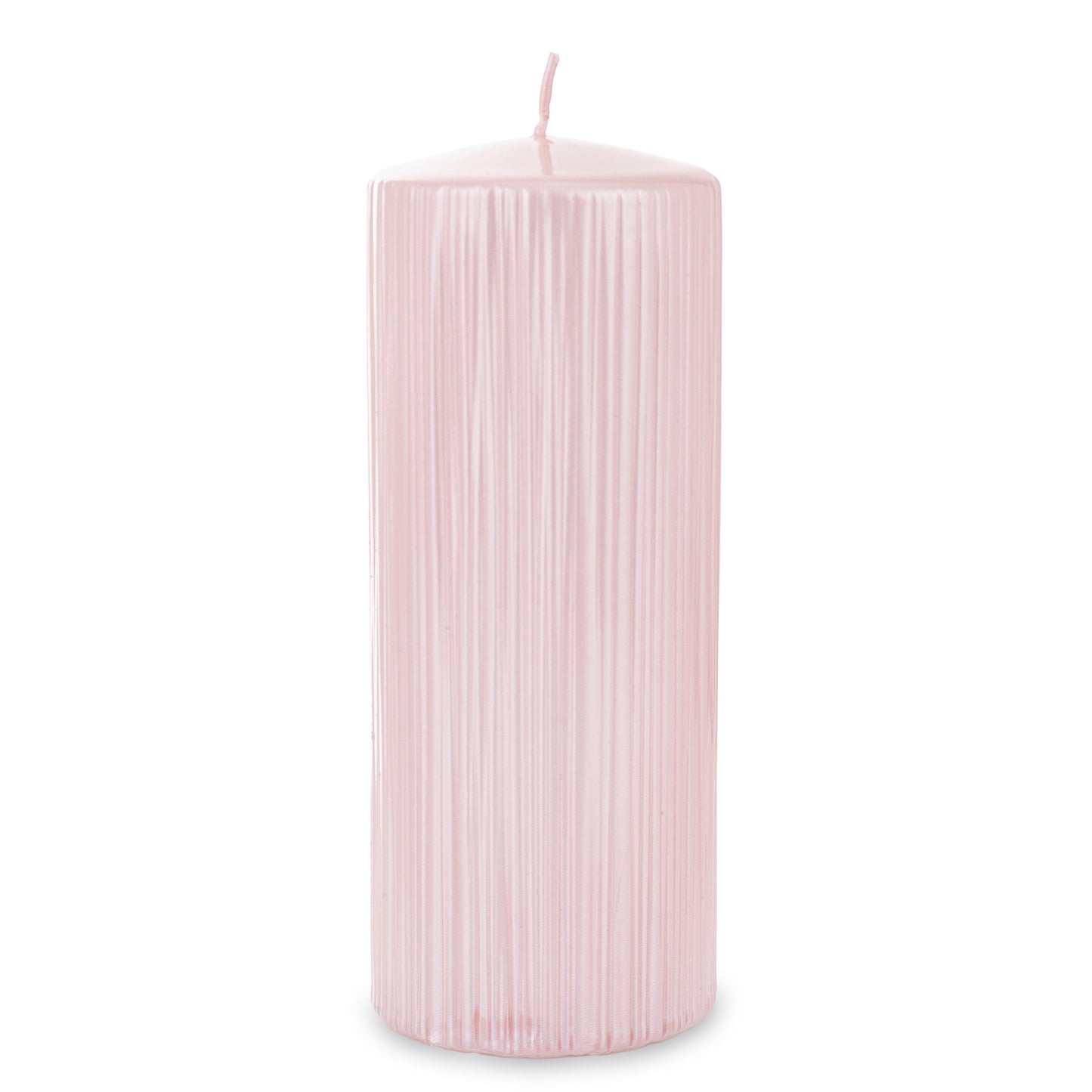 Lumânare roz mare 19x7x7 cm, ornament elegant și rafinat pentru living și dormitor, cadou pentru ocazii speciale, decor romantic și feminin, atmosferă primitoare și sofisticată
